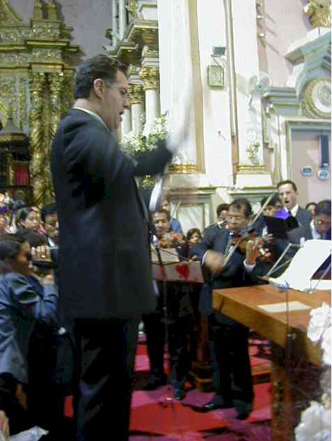 Maestro Baltazar Aguilar Aguirre, director de la orquesta de Valle de Santiago, Gto.